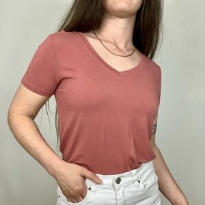 *Made for Each Other Salmon V Neck T-Shirt